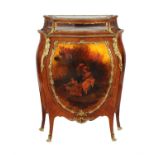 Y A French kingwood and Vernis Martin bijouterie cabinet