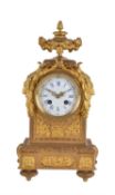 A French gilt metal mantel clock