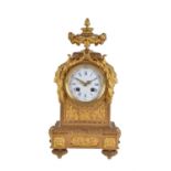 A French gilt metal mantel clock