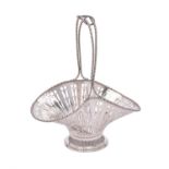 A silver display basket by Martin, Hall & Co.