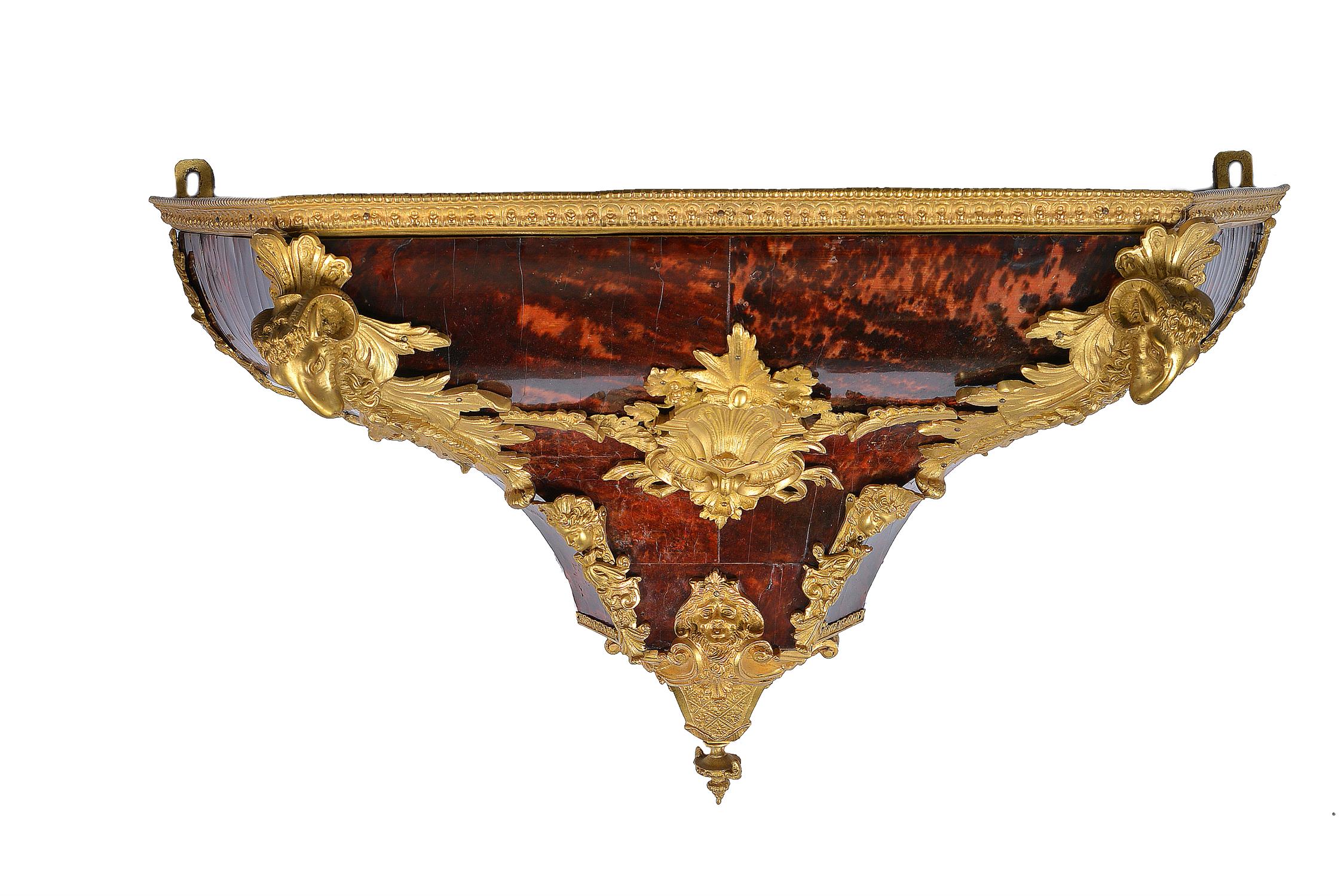 Y An impressive Regence style gilt brass mounted tortoiseshell bracket clock - Image 8 of 8