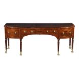 A George IV mahogany and brass inlaid sideboard