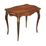 Y A French rosewood banded and parquetry occasional table