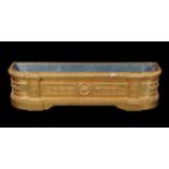 A French giltwood and composition banquette or jardiniere