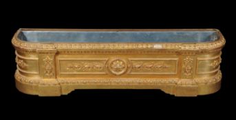 A French giltwood and composition banquette or jardiniere