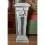 A pair of white marble and verde antico stands in the Neo-Classical manner