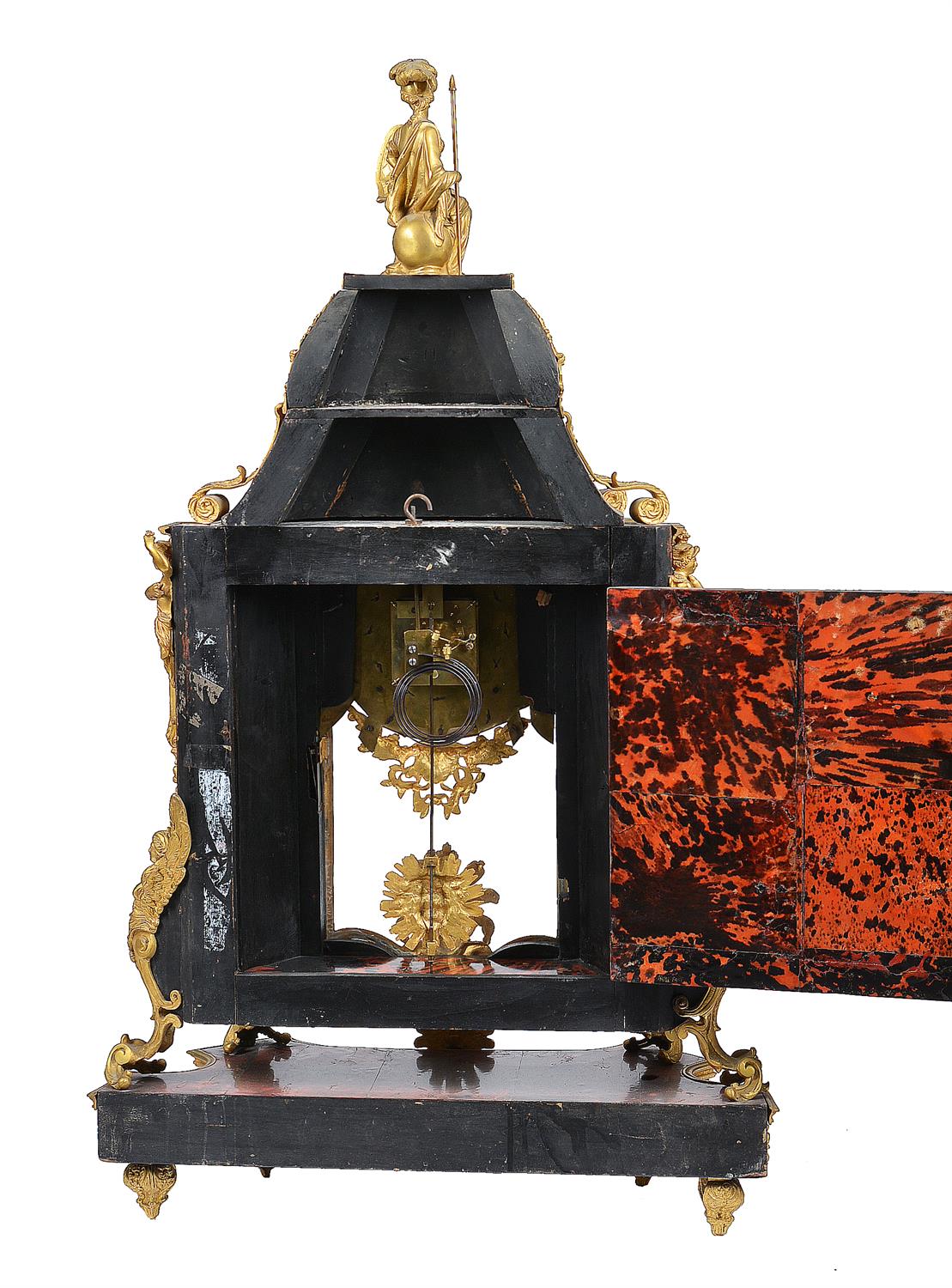 Y An impressive Regence style gilt brass mounted tortoiseshell bracket clock - Image 6 of 8