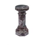 A Continental Rosso di Levanto and Campan Rubané marble pedestal