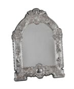 A Victorian silver large dressing table mirror by Frederick Brasted