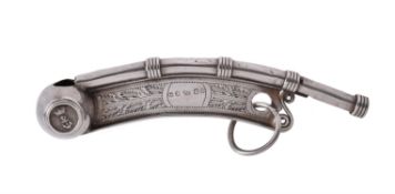 An early Victorian silver bosun's call by Joseph Willmore