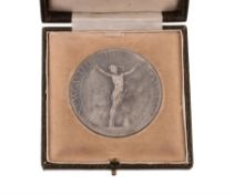 Newcastle Tramways Extrension 1923, silvered bronze medal by Lomax