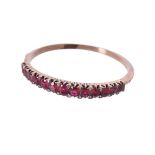 An early 20th century synthetic ruby bangle