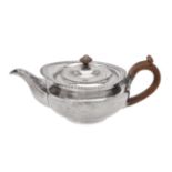 A George IV silver tea pot by Rebecca Emes & Edward Barnard I