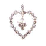 A diamond heart pendant