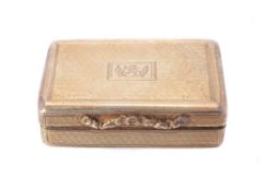 A William IV gold rectangular vinaigrette