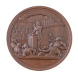 France, Francois Guizot 1844, large bronze laudatory medal by J Feuchere