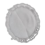 A silver shaped circular salver by James Dixon & Sons Ltd.