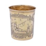 A French silver gilt beaker by Louis Tassin