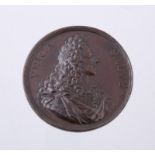 James III, The Old Pretender , Appeal Against the House of Hanover 1721, bronze medal, by O Hamerani