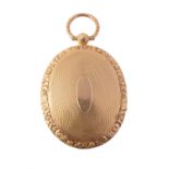 A late Victorian gold hinged locket