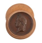 France, Louis Philippe I, Grandes Lignes de Chemin de Fer 1842, large bronze medal by A Bovy