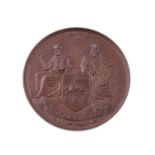 Somerset, Bath, Prior Park, bronze medal circa 1835 by T Halliday