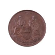 Somerset, Bath, Prior Park, bronze medal circa 1835 by T Halliday