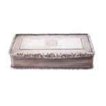 An early Victorian silver rectangular snuff box