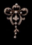 A late 19th century diamond brooch/pendant