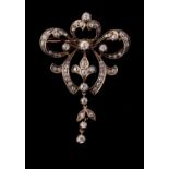 A late 19th century diamond brooch/pendant