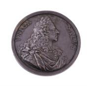 James III, The Old Pretender , Appeal Against the House of Hanover 1721, silver medal, by O Hamerani