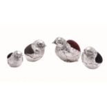 Four silver novelty pin cushions