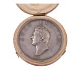 London Bridge, Stone Laid 1825, silver medal by W Bain