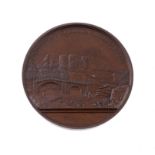 Wales, Rhuddlan Eisteddfod 1850, bronze medal by Allen & Moore for J Aronson