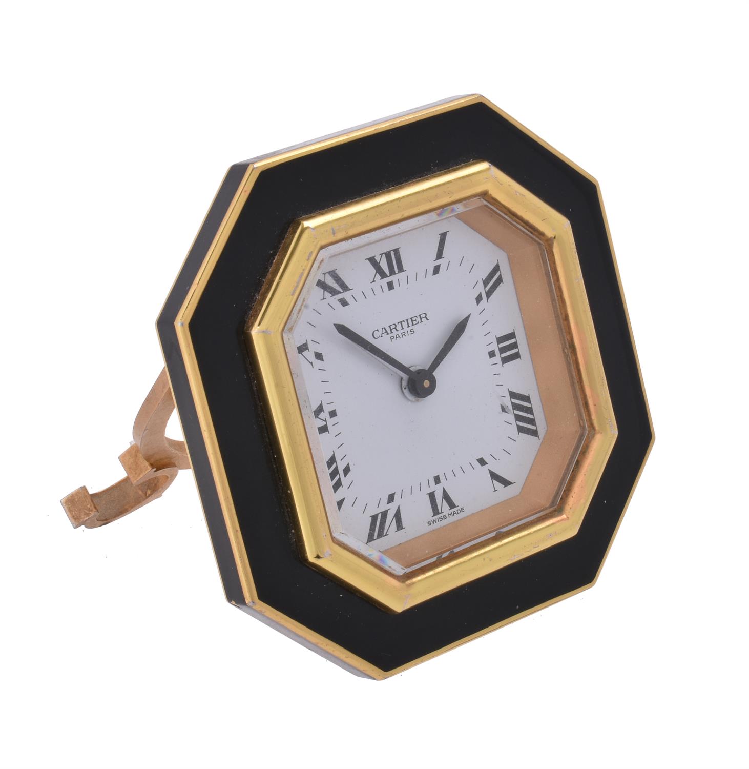 Cartier, gilt and lacquer alarm clock - Image 4 of 4