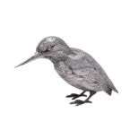 A silver model of a kingfisher