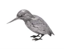 A silver model of a kingfisher