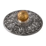 A Victorian electrotype globe inkstand