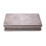 A George III silver rectangular snuff box by William Pugh