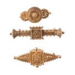 A mid Victorian gold Etruscan Revival brooch