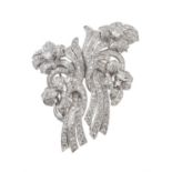 A 1960s diamond double clip brooch