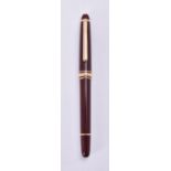 Montblanc, Meisterstuck, a burgundy fountain pen - LOT WITHDRAWN