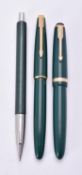 Parker, Duofold, a green fountain pen