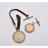 Unsigned, Gold coloured open face fob watch