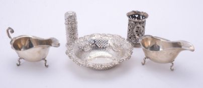 A collection of silver items