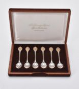 The Sovereign Queens Spoon Collection, a cased set of six silver commemorative spoons by John Pinche