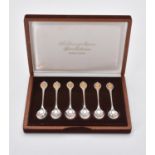 The Sovereign Queens Spoon Collection, a cased set of six silver commemorative spoons by John Pinche