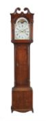 An oak longcase clock case