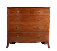 A George III mahogany bowfront chest of drawers