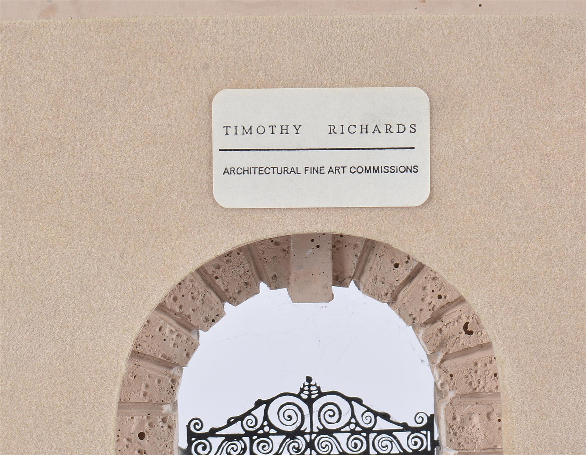 A modern gypsum and metal mounted architectural model of the Burlington House Arch - Image 3 of 3